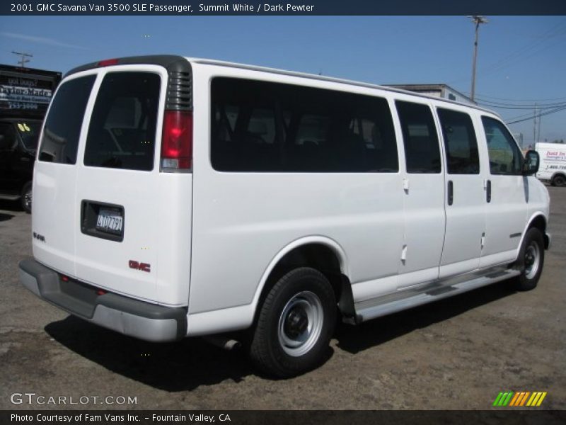 Summit White / Dark Pewter 2001 GMC Savana Van 3500 SLE Passenger