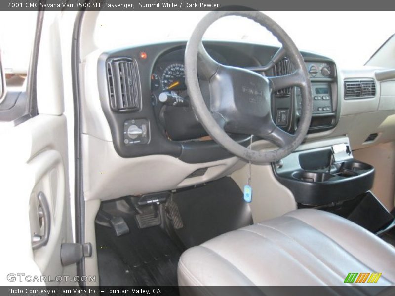 Summit White / Dark Pewter 2001 GMC Savana Van 3500 SLE Passenger