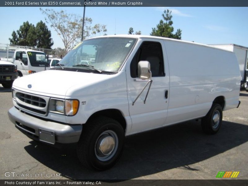 Oxford White / Medium Graphite 2001 Ford E Series Van E350 Commercial