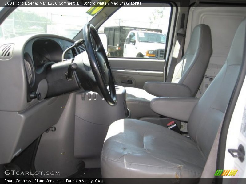 Oxford White / Medium Graphite 2001 Ford E Series Van E350 Commercial