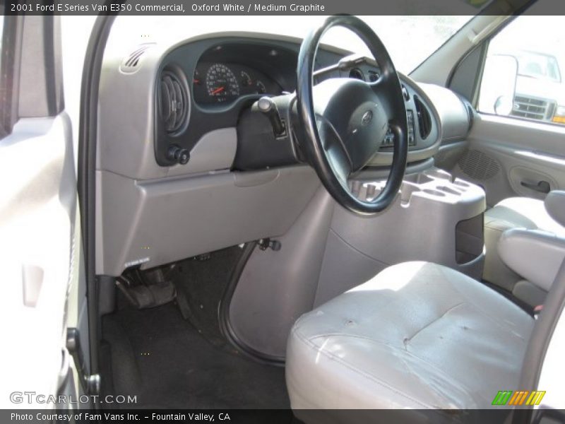 Oxford White / Medium Graphite 2001 Ford E Series Van E350 Commercial