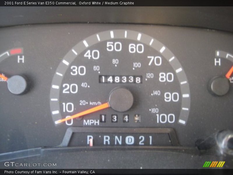 Oxford White / Medium Graphite 2001 Ford E Series Van E350 Commercial