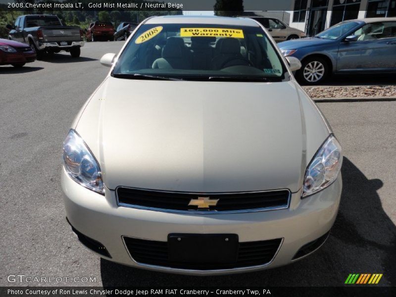 Gold Mist Metallic / Neutral Beige 2008 Chevrolet Impala LT