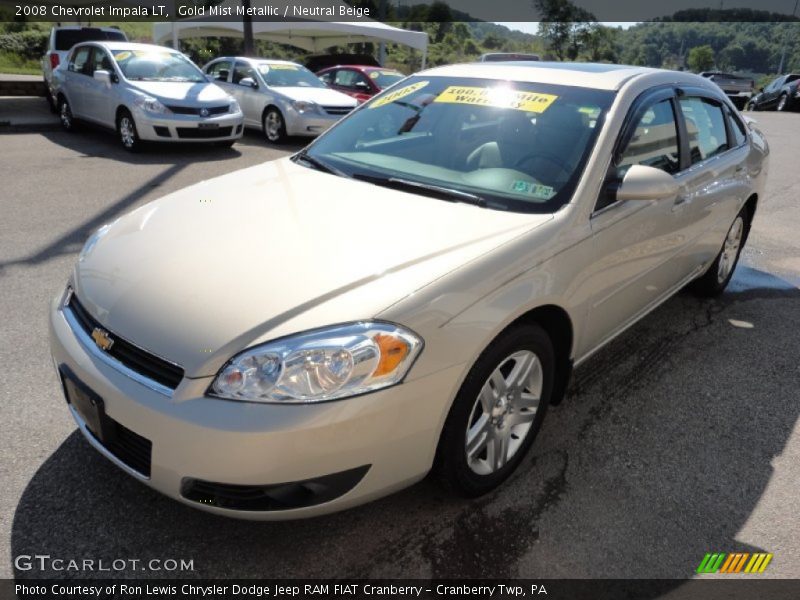 Gold Mist Metallic / Neutral Beige 2008 Chevrolet Impala LT