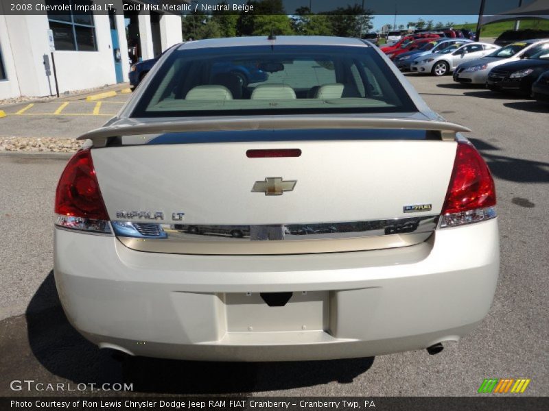 Gold Mist Metallic / Neutral Beige 2008 Chevrolet Impala LT