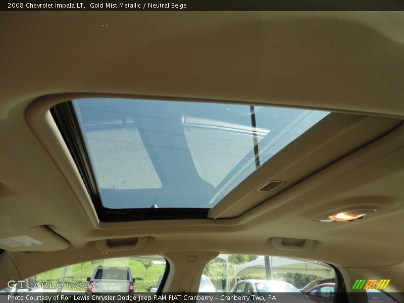 Gold Mist Metallic / Neutral Beige 2008 Chevrolet Impala LT