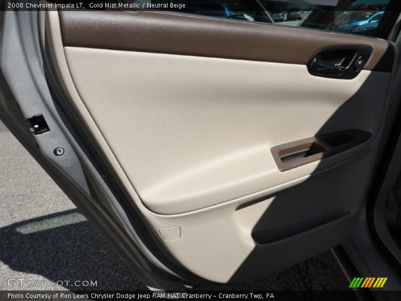 Gold Mist Metallic / Neutral Beige 2008 Chevrolet Impala LT