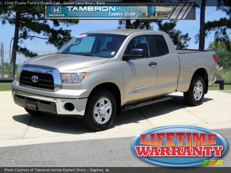 Desert Sand Mica / Black 2008 Toyota Tundra Double Cab