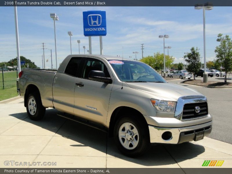 Desert Sand Mica / Black 2008 Toyota Tundra Double Cab