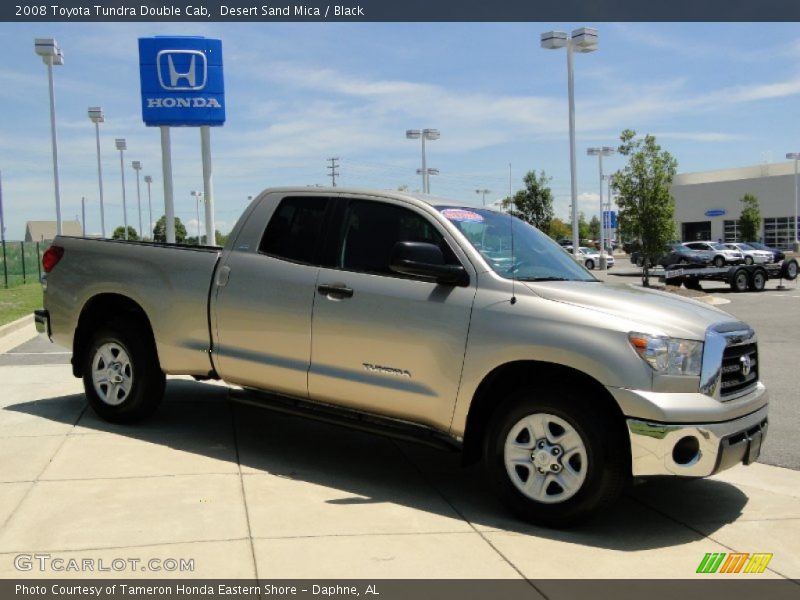 Desert Sand Mica / Black 2008 Toyota Tundra Double Cab