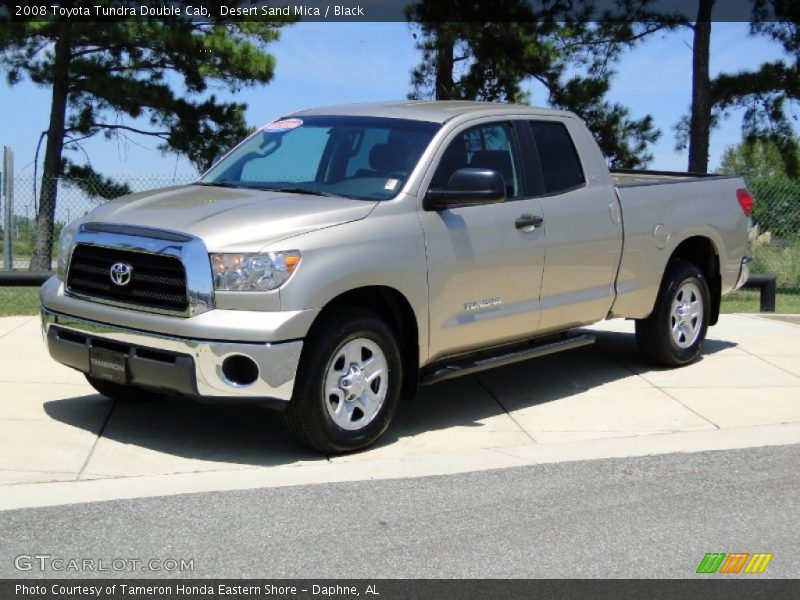 Desert Sand Mica / Black 2008 Toyota Tundra Double Cab