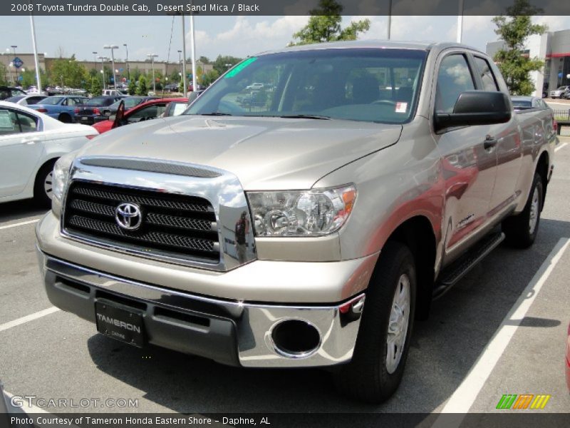 Desert Sand Mica / Black 2008 Toyota Tundra Double Cab