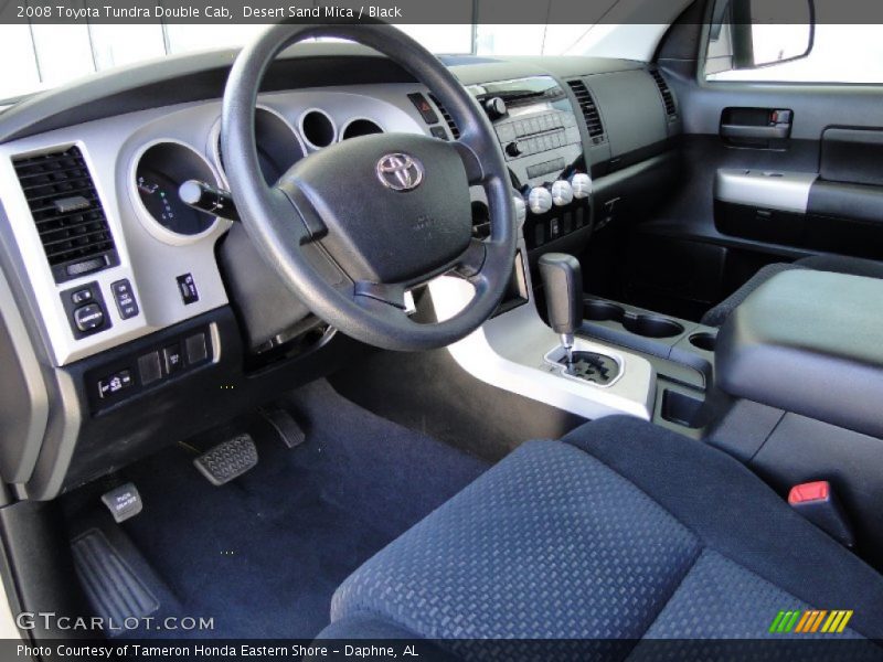 Desert Sand Mica / Black 2008 Toyota Tundra Double Cab