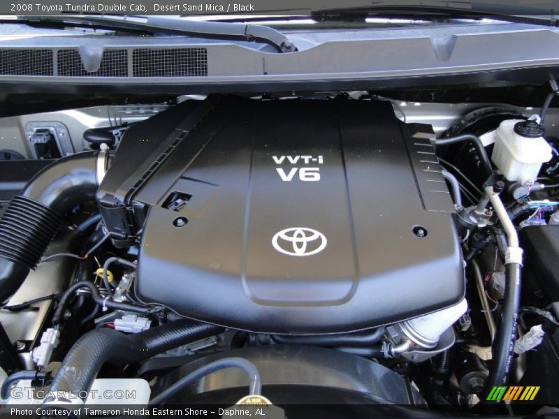 Desert Sand Mica / Black 2008 Toyota Tundra Double Cab