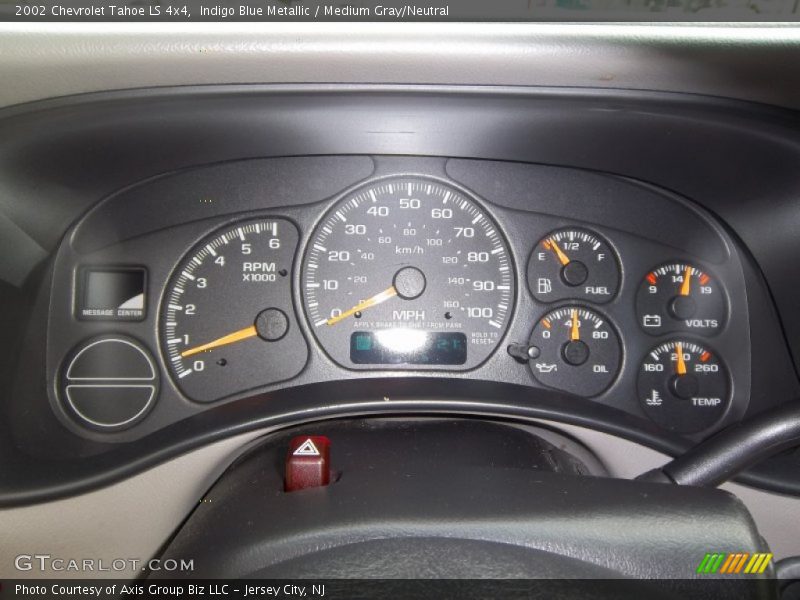 Indigo Blue Metallic / Medium Gray/Neutral 2002 Chevrolet Tahoe LS 4x4
