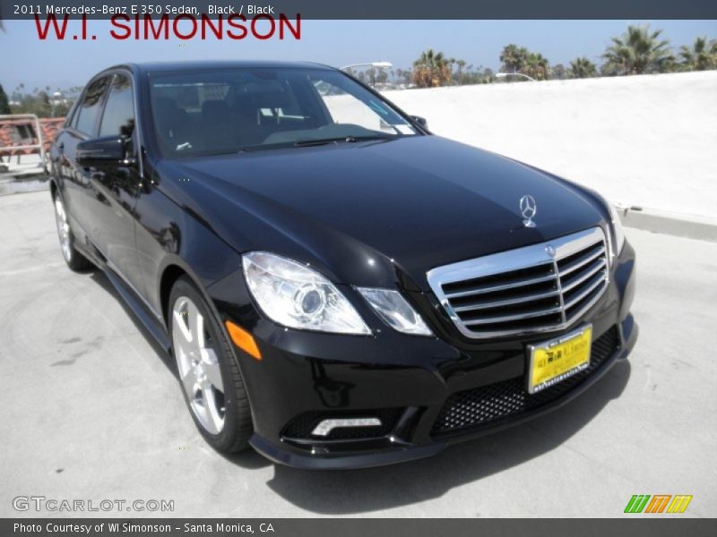 Black / Black 2011 Mercedes-Benz E 350 Sedan