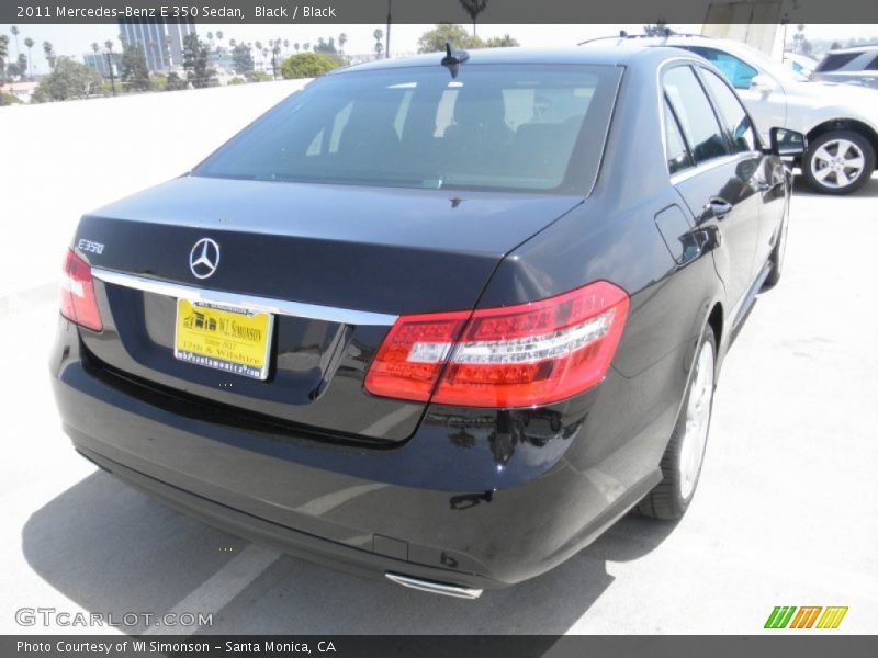 Black / Black 2011 Mercedes-Benz E 350 Sedan