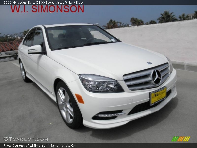 Arctic White / Black 2011 Mercedes-Benz C 300 Sport