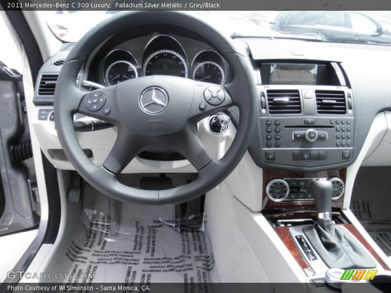 Palladium Silver Metallic / Grey/Black 2011 Mercedes-Benz C 300 Luxury