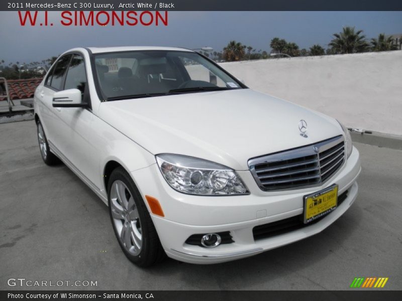 Arctic White / Black 2011 Mercedes-Benz C 300 Luxury