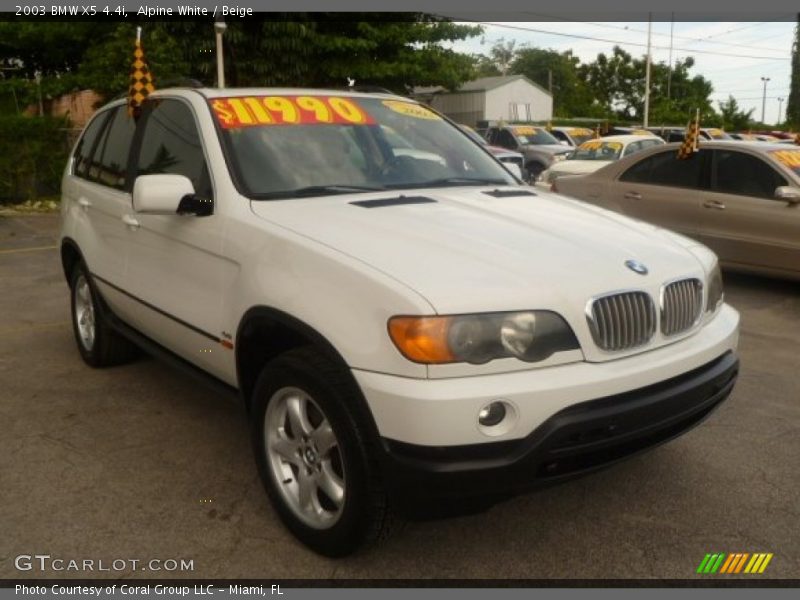 Alpine White / Beige 2003 BMW X5 4.4i