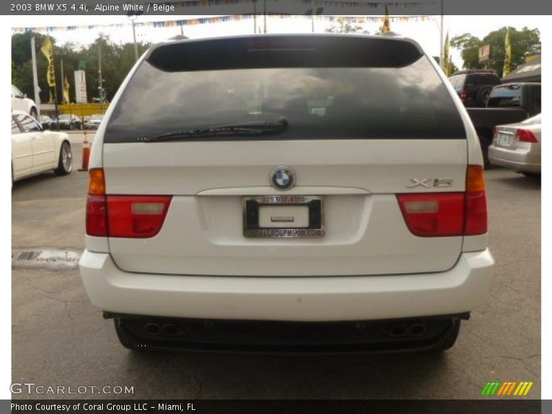 Alpine White / Beige 2003 BMW X5 4.4i