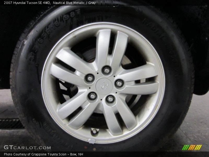 Nautical Blue Metallic / Gray 2007 Hyundai Tucson SE 4WD