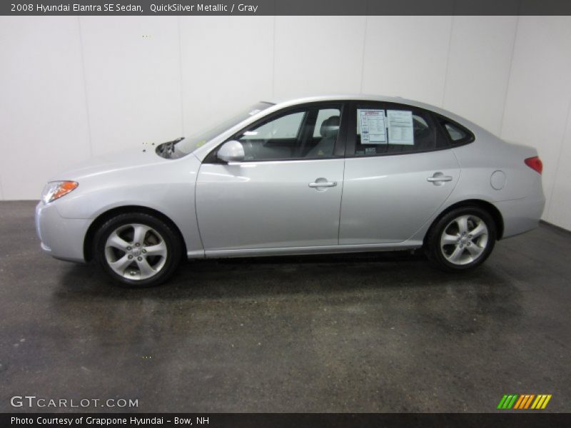 QuickSilver Metallic / Gray 2008 Hyundai Elantra SE Sedan