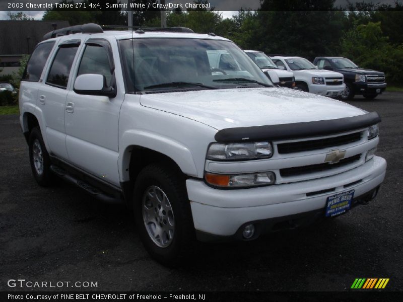 Summit White / Gray/Dark Charcoal 2003 Chevrolet Tahoe Z71 4x4