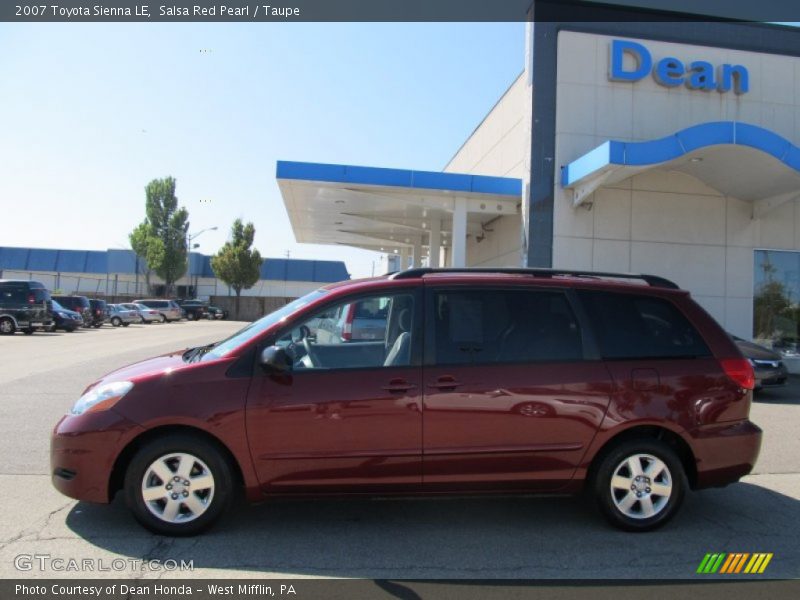 Salsa Red Pearl / Taupe 2007 Toyota Sienna LE