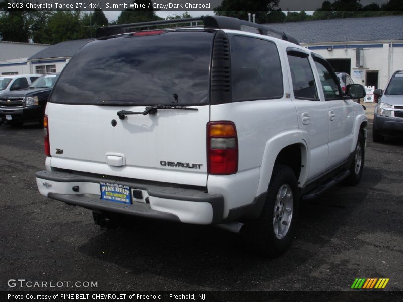 Summit White / Gray/Dark Charcoal 2003 Chevrolet Tahoe Z71 4x4
