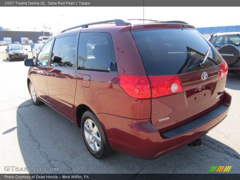 Salsa Red Pearl / Taupe 2007 Toyota Sienna LE