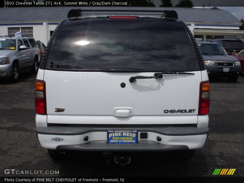 Summit White / Gray/Dark Charcoal 2003 Chevrolet Tahoe Z71 4x4