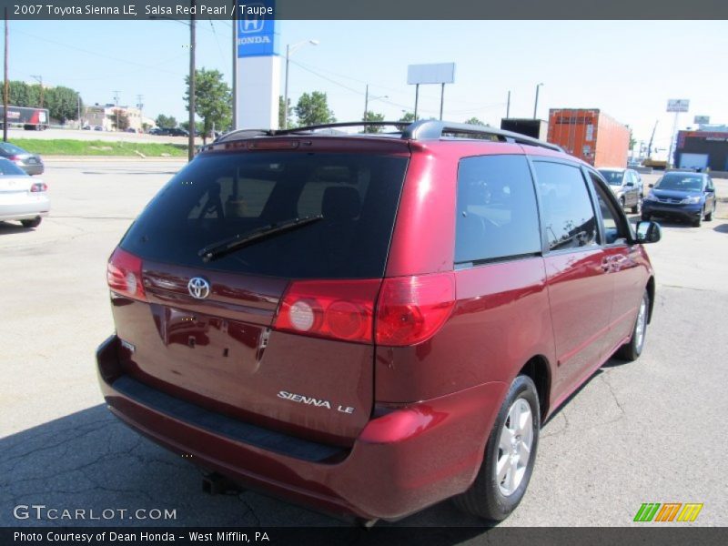 Salsa Red Pearl / Taupe 2007 Toyota Sienna LE