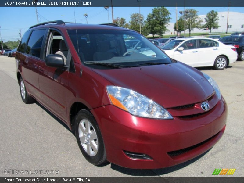 Salsa Red Pearl / Taupe 2007 Toyota Sienna LE