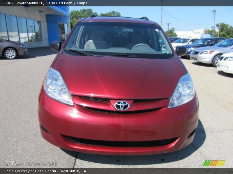 Salsa Red Pearl / Taupe 2007 Toyota Sienna LE
