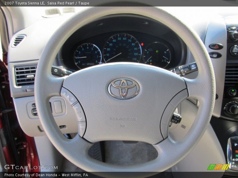Salsa Red Pearl / Taupe 2007 Toyota Sienna LE