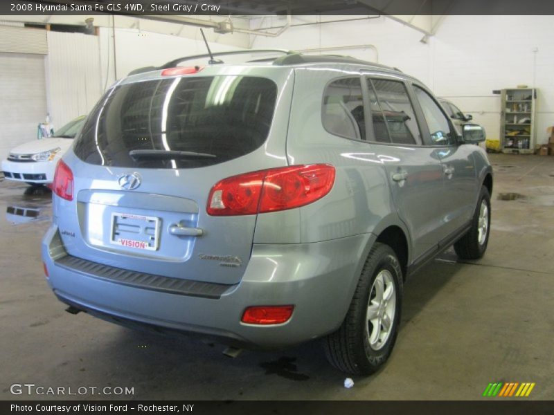 Steel Gray / Gray 2008 Hyundai Santa Fe GLS 4WD
