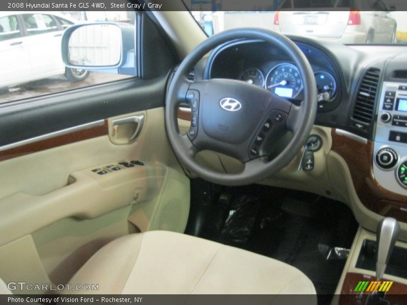 Steel Gray / Gray 2008 Hyundai Santa Fe GLS 4WD