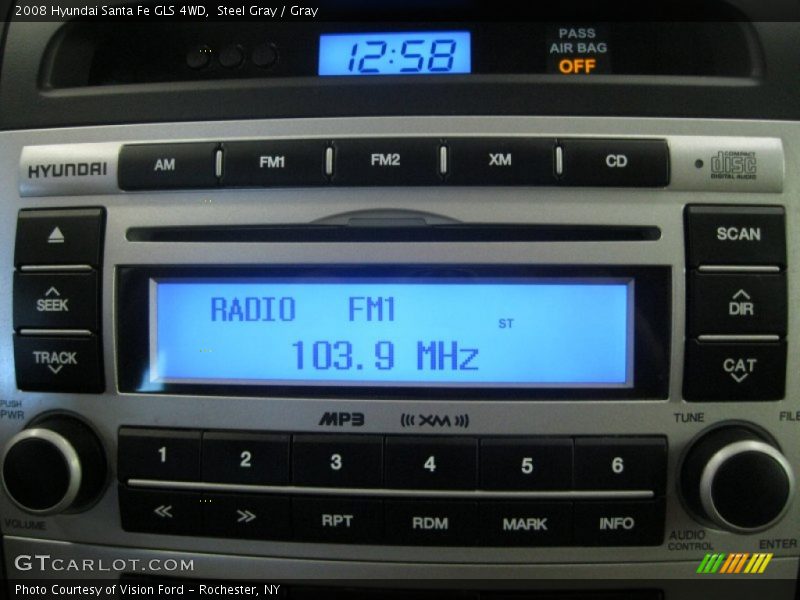 Steel Gray / Gray 2008 Hyundai Santa Fe GLS 4WD