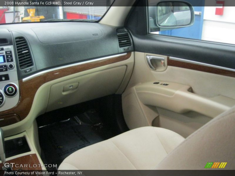 Steel Gray / Gray 2008 Hyundai Santa Fe GLS 4WD