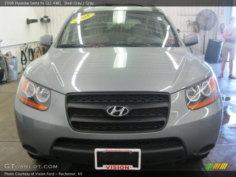 Steel Gray / Gray 2008 Hyundai Santa Fe GLS 4WD