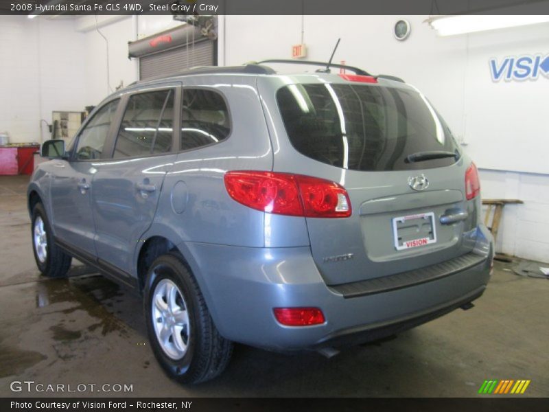 Steel Gray / Gray 2008 Hyundai Santa Fe GLS 4WD