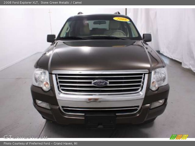 Stone Green Metallic / Camel 2008 Ford Explorer XLT