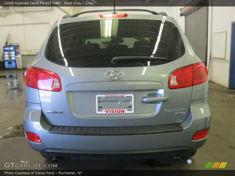 Steel Gray / Gray 2008 Hyundai Santa Fe GLS 4WD
