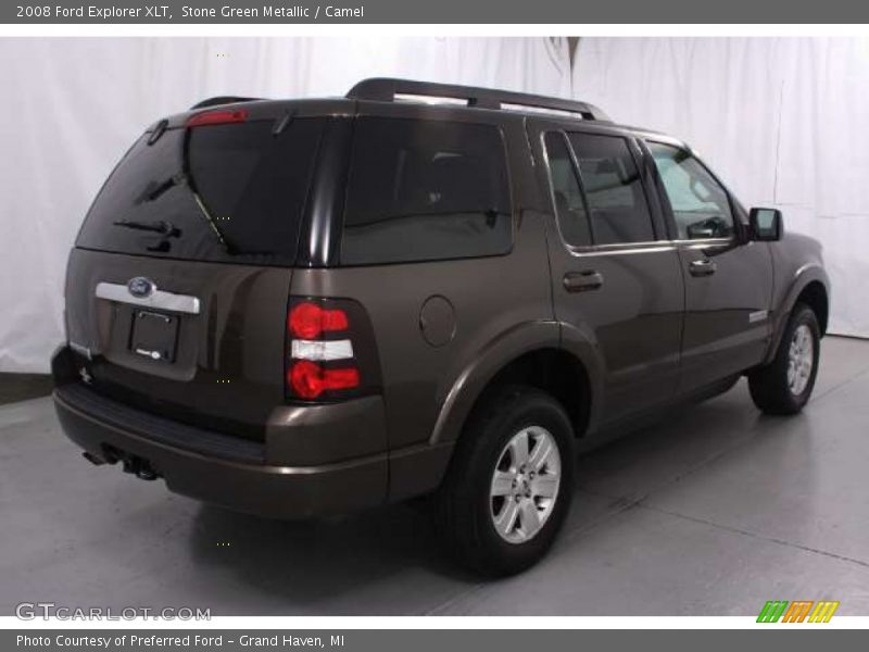 Stone Green Metallic / Camel 2008 Ford Explorer XLT