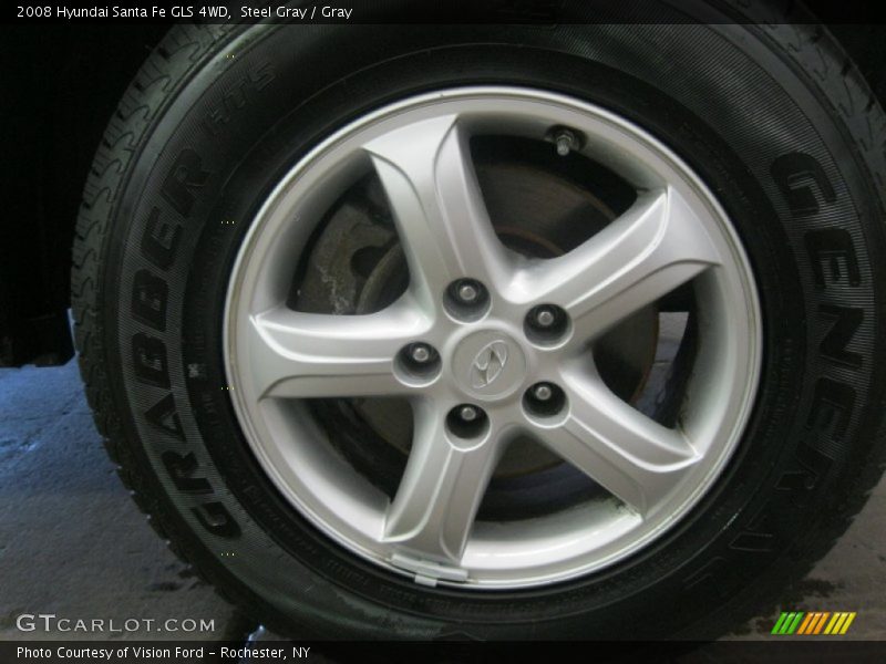 Steel Gray / Gray 2008 Hyundai Santa Fe GLS 4WD