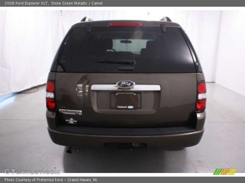 Stone Green Metallic / Camel 2008 Ford Explorer XLT