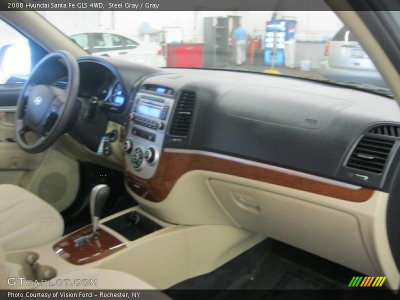 Steel Gray / Gray 2008 Hyundai Santa Fe GLS 4WD