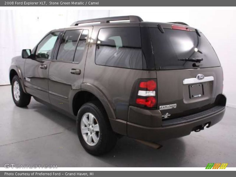 Stone Green Metallic / Camel 2008 Ford Explorer XLT
